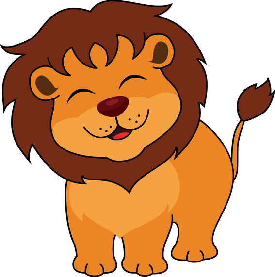 Smiling Cartoon Lion